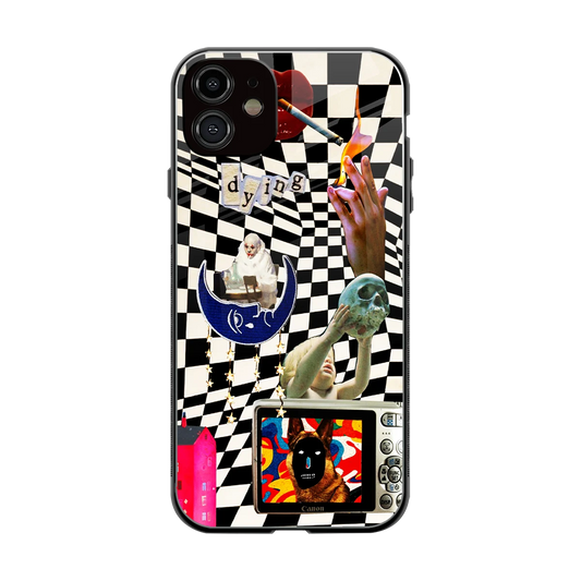 Dark Trip back phone cover | glass case for iphone 12