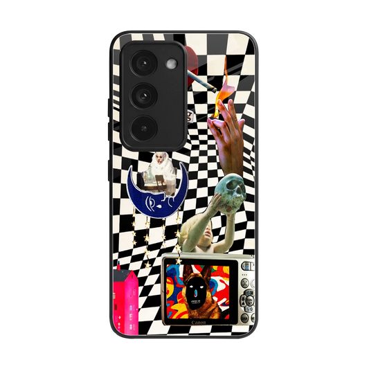 Dark Trip back phone cover | glass case for redmi 15 5g