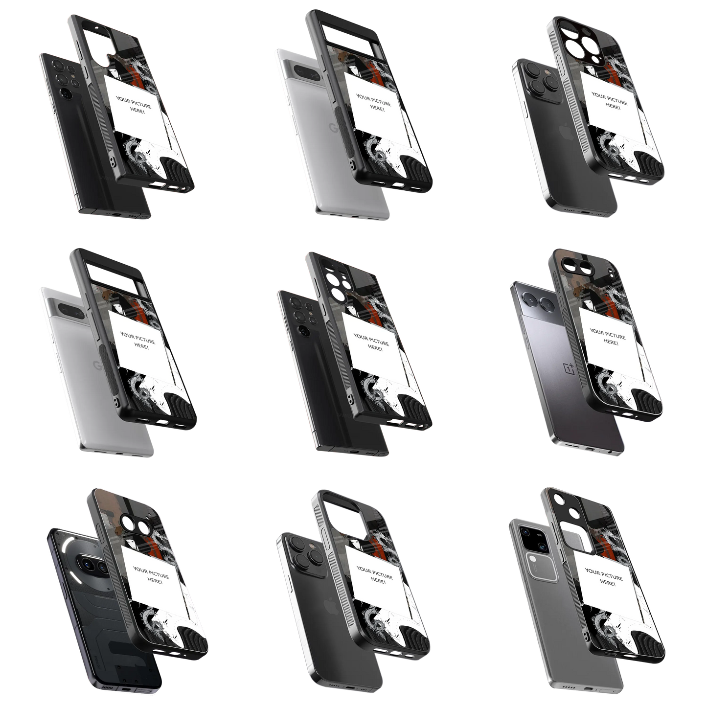 Polaroid Personalised Glass Phone Case