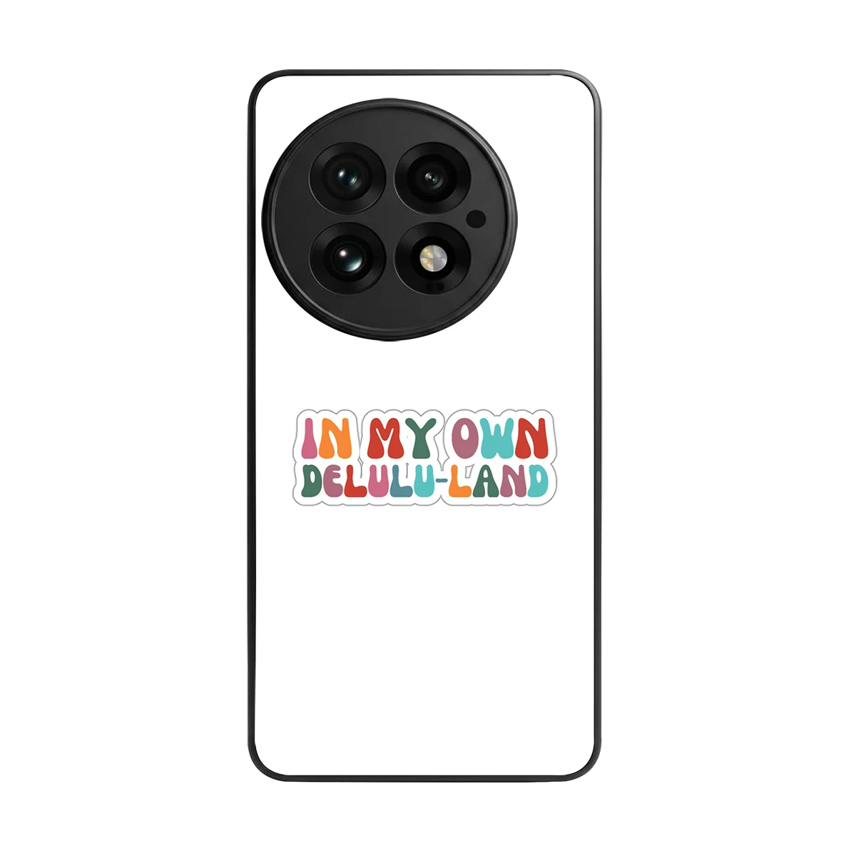 Delulu Land back phone cover | glass case for oneplus 13