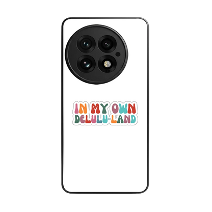 Delulu Land back phone cover | glass case for oneplus 13