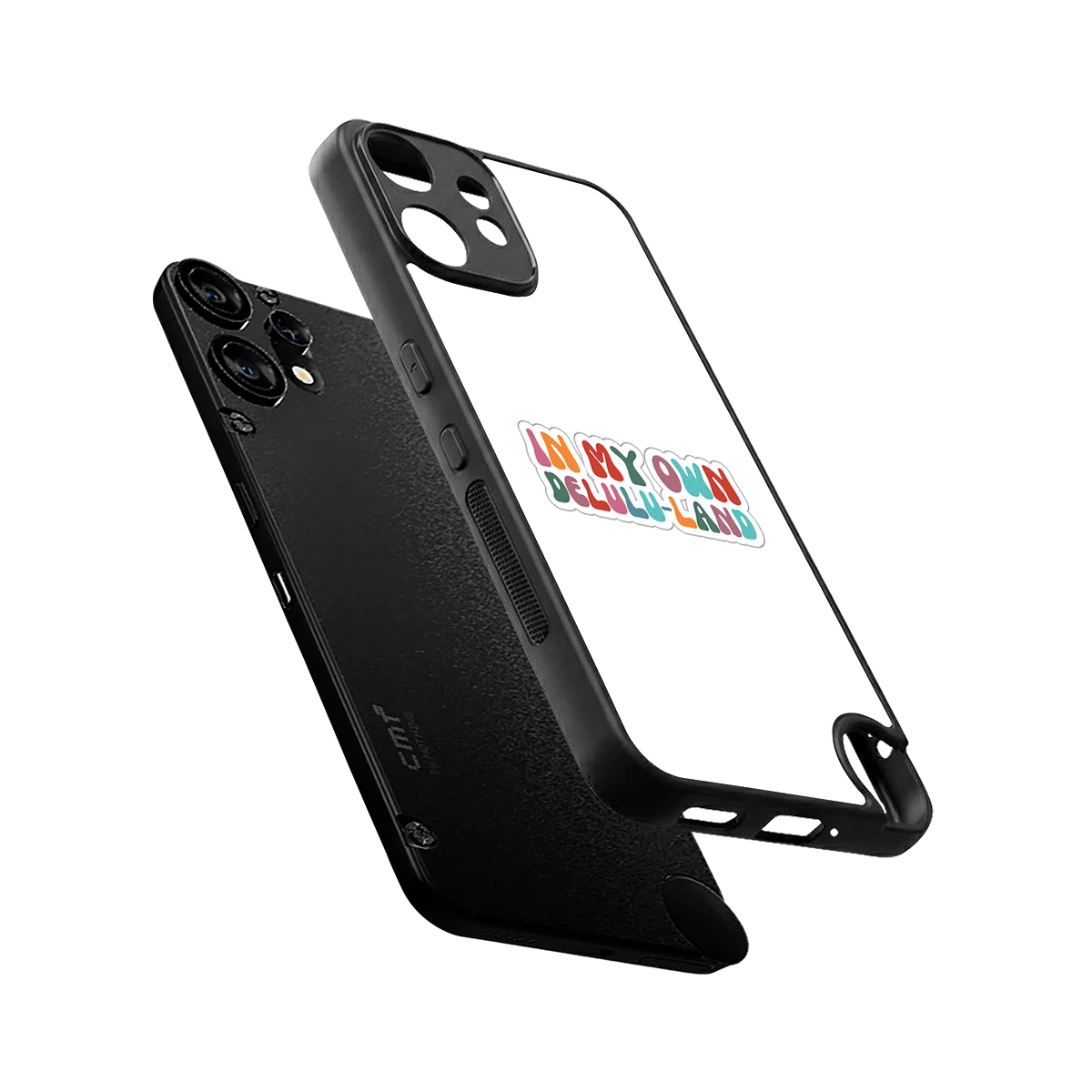 Delulu Land sleek cmf nothing phone 2 pro cover with tempered glass back and TPU edges