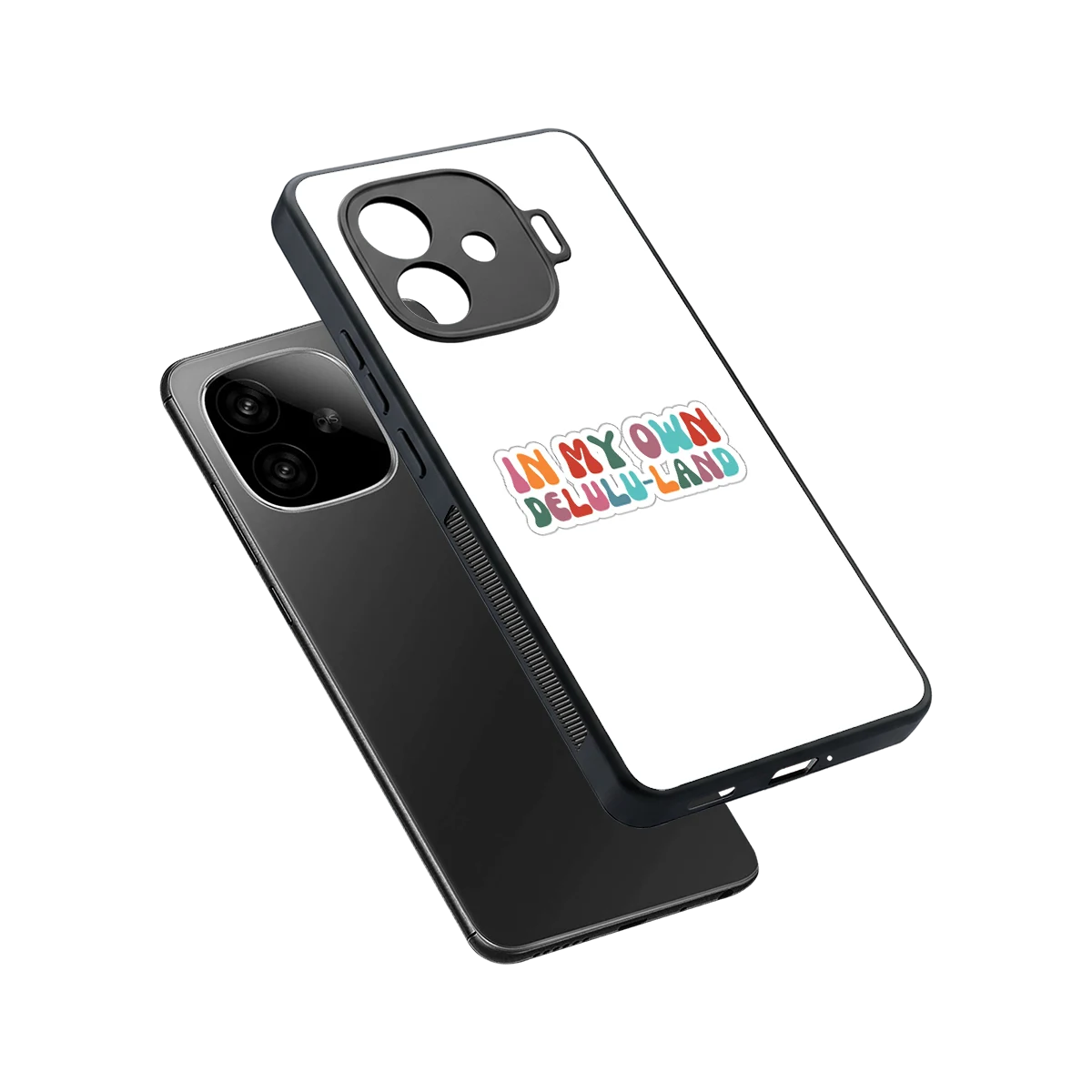 Delulu Land sleek iqoo neo 10r 5g cover with tempered glass back and TPU edges