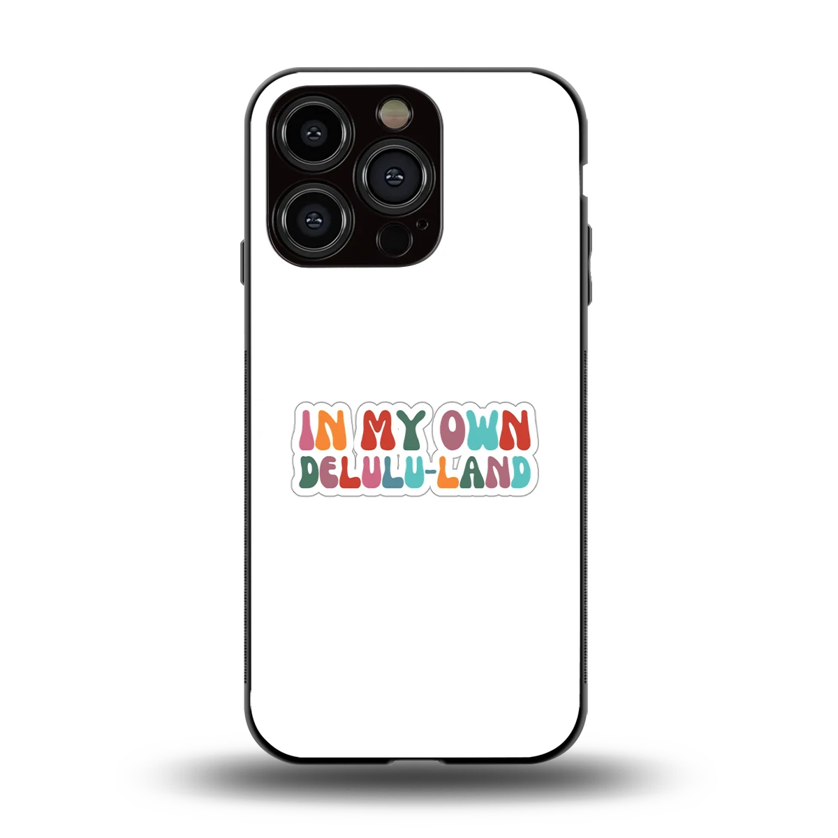 Delulu Land back phone cover | glass case for iphone 13 pro