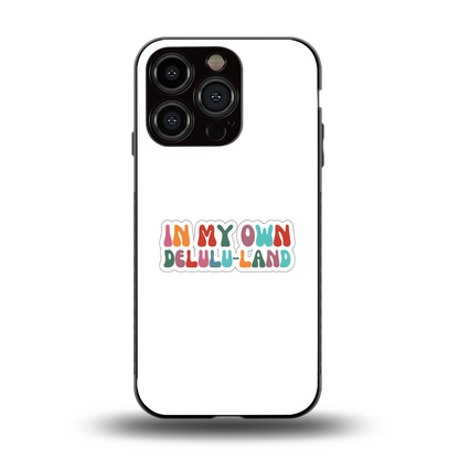 Delulu Land back phone cover | glass case for iphone 13 pro