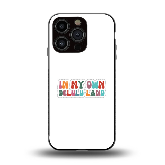 Delulu Land back phone cover | glass case for iphone 13 pro