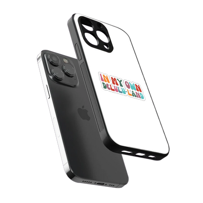 Delulu Land sleek iphone 13 pro cover with tempered glass back and TPU edges