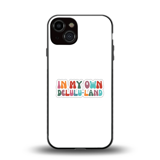Delulu Land back phone cover | glass case for iphone 13