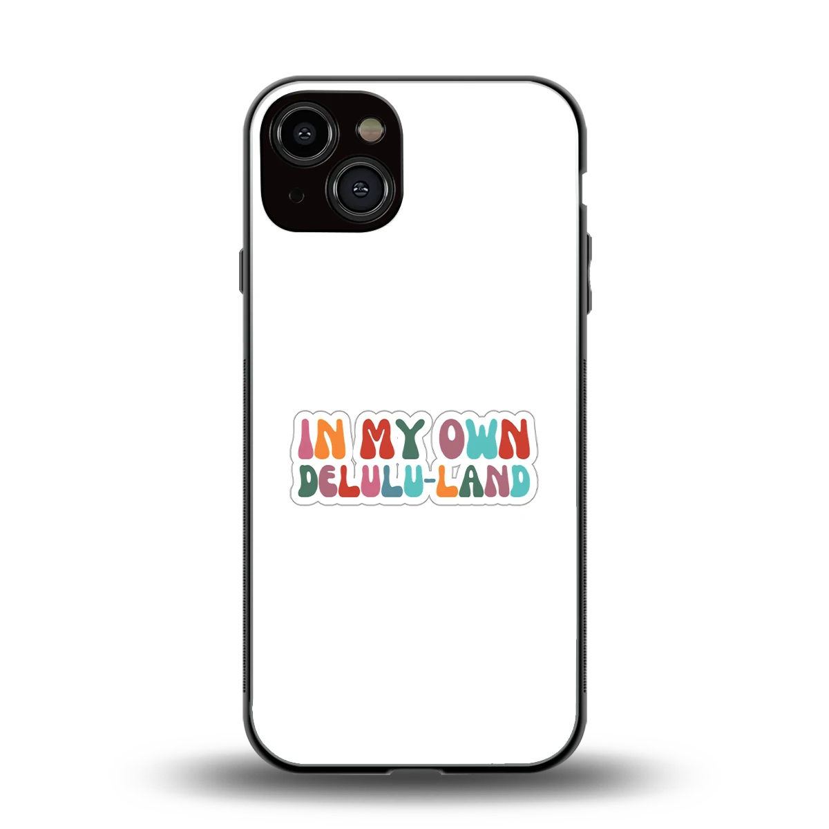 Delulu Land back phone cover | glass case for iphone 14