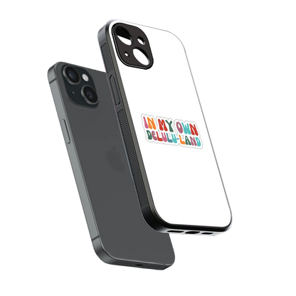 Delulu Land sleek iphone 13 cover with tempered glass back and TPU edges