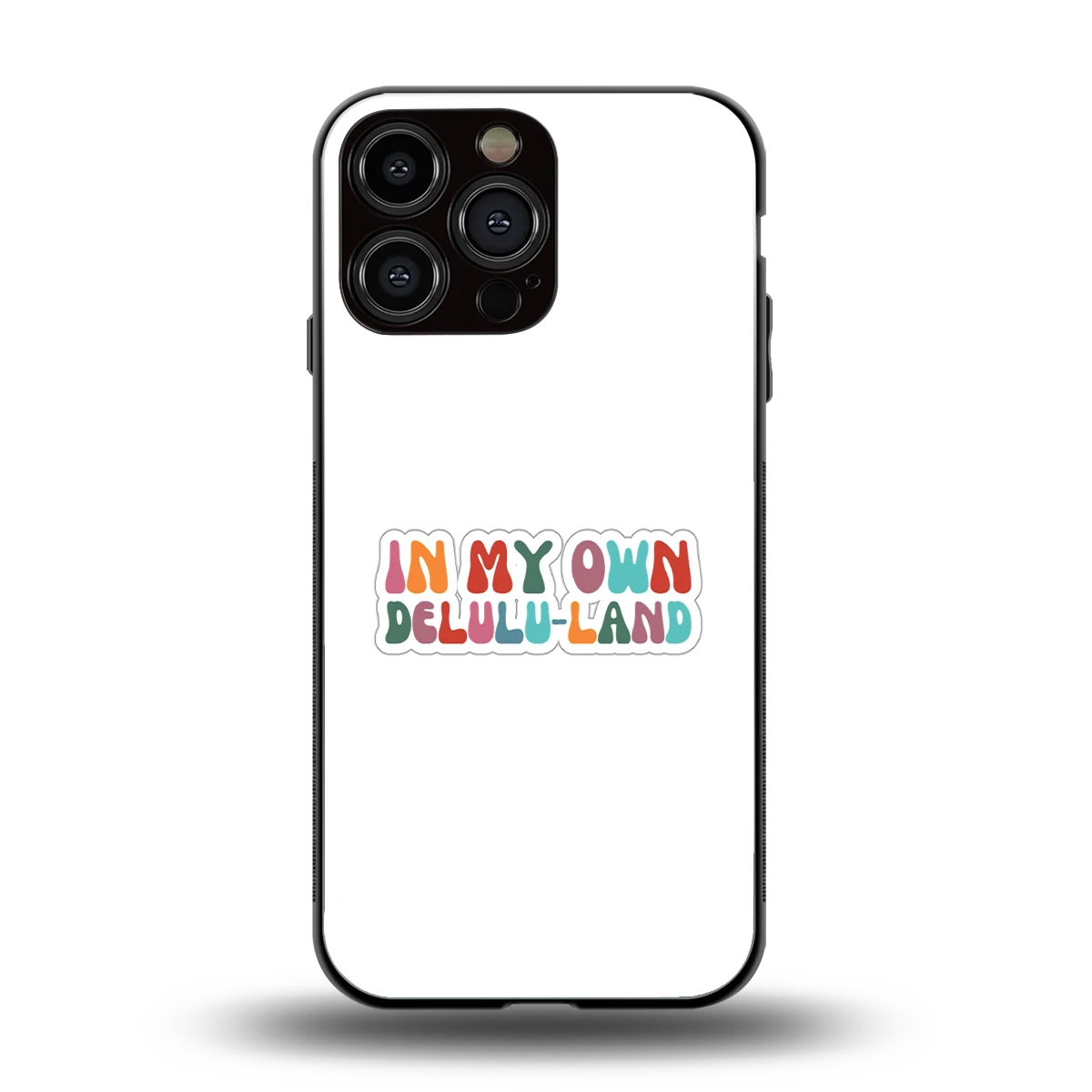 Delulu Land back phone cover | glass case for iphone 15 pro max