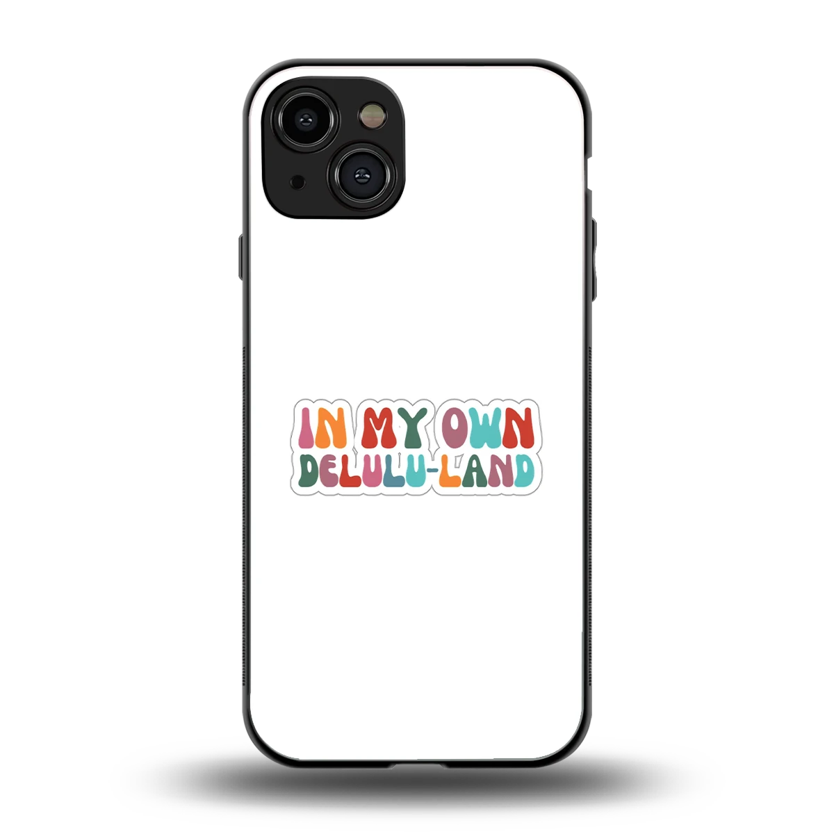 Delulu Land back phone cover | glass case for iphone 15
