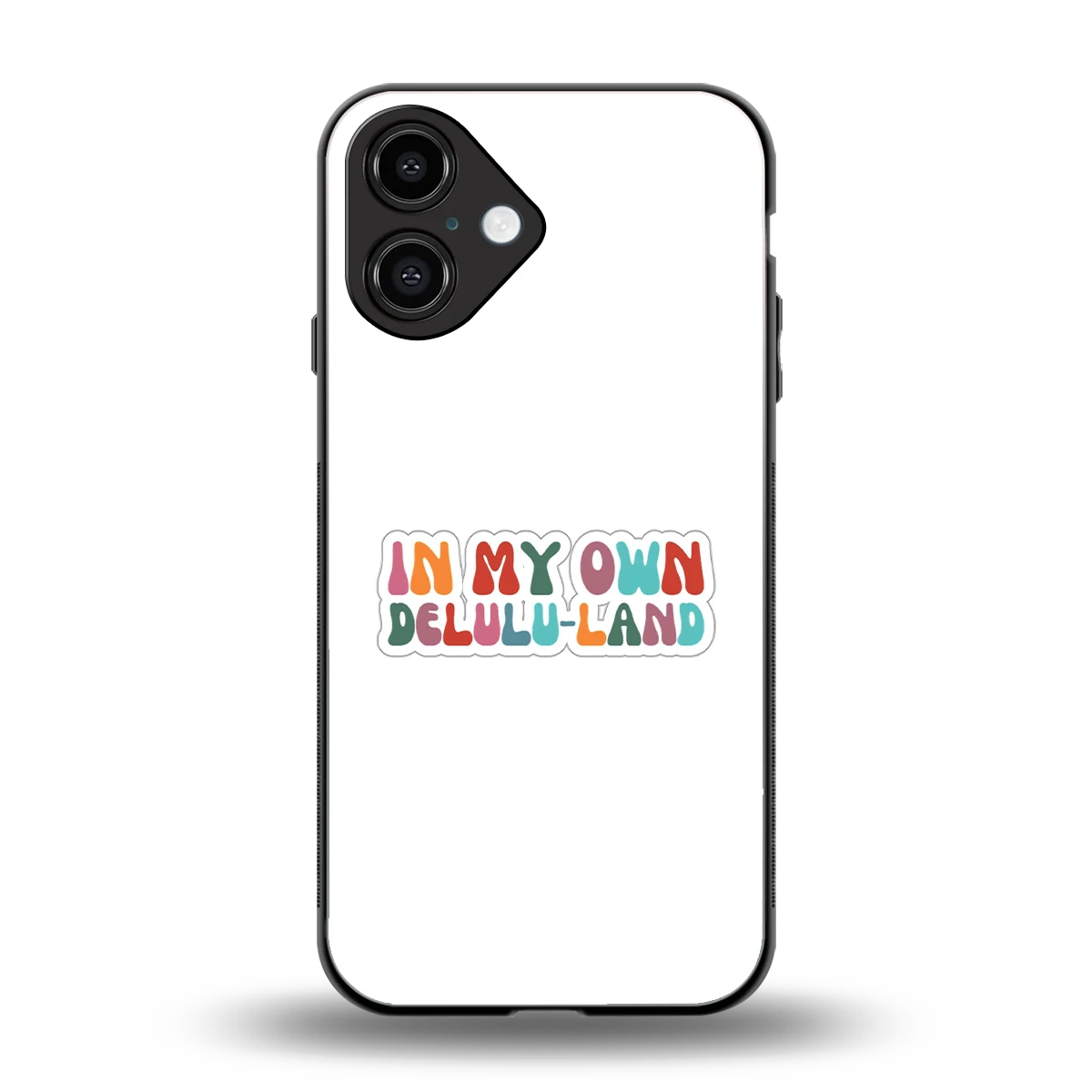 Delulu Land back phone cover | glass case for iphone 16