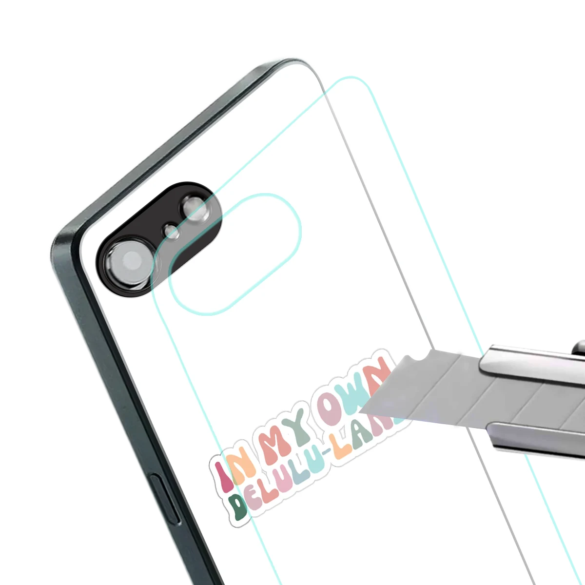 Delulu Land stylish phone case for iphone 17e | glossy glass and slim fit