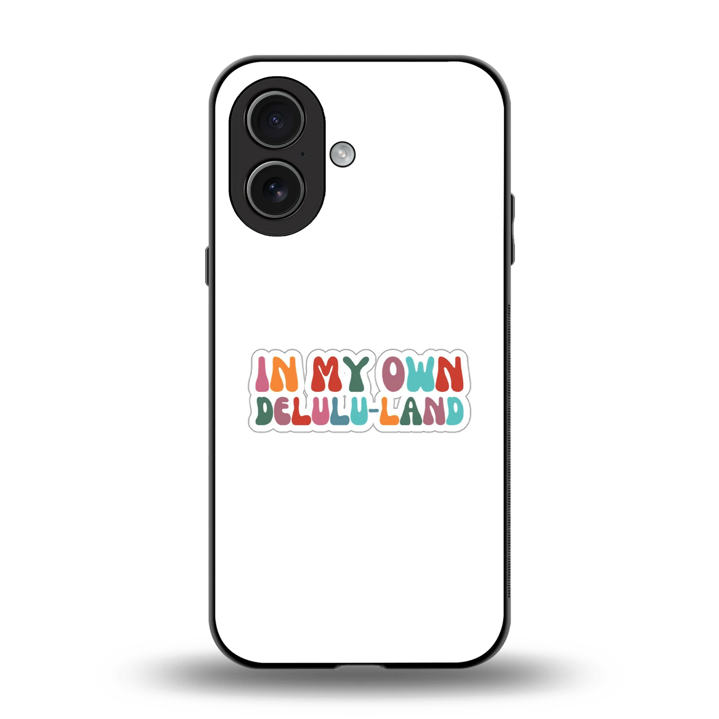 Delulu Land back phone cover | glass case for iphone 17