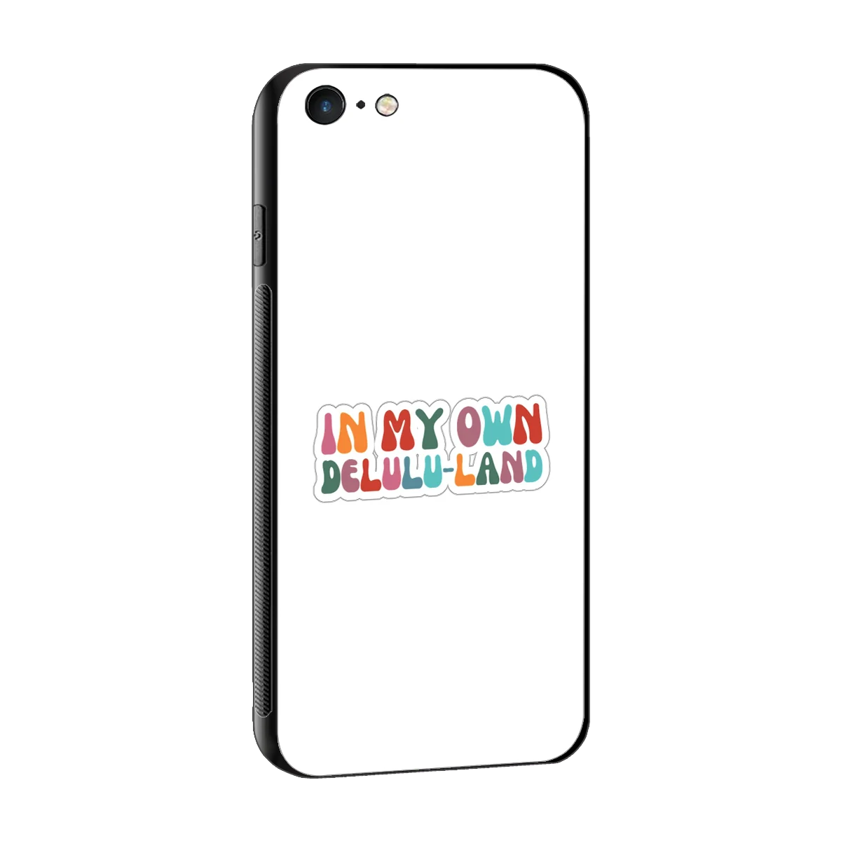 Delulu Land sleek iphone 6s plus cover with tempered glass back and TPU edges