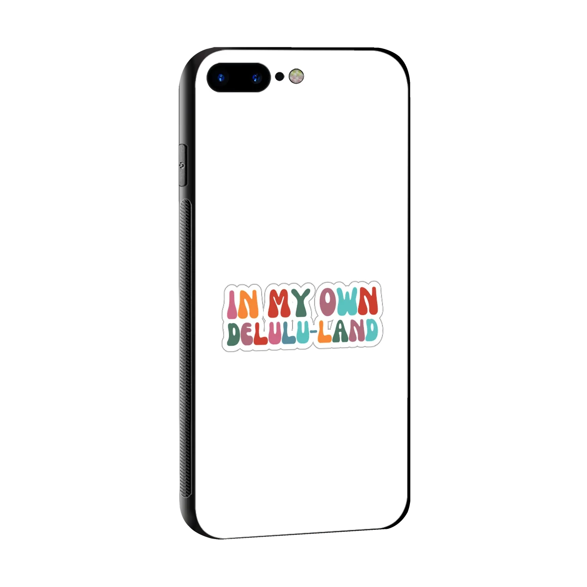 Delulu Land sleek iphone 7 plus cover with tempered glass back and TPU edges