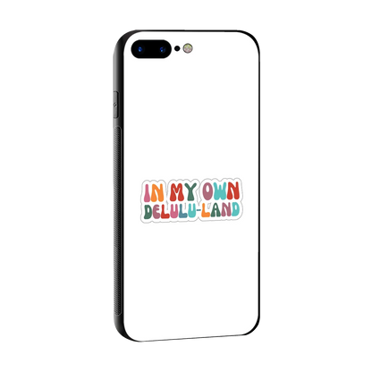 Delulu Land sleek iphone 7 plus cover with tempered glass back and TPU edges