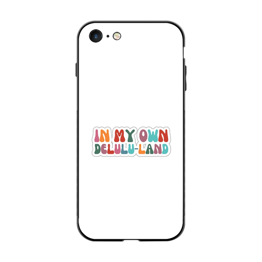Delulu Land back phone cover | glass case for iphone 8
