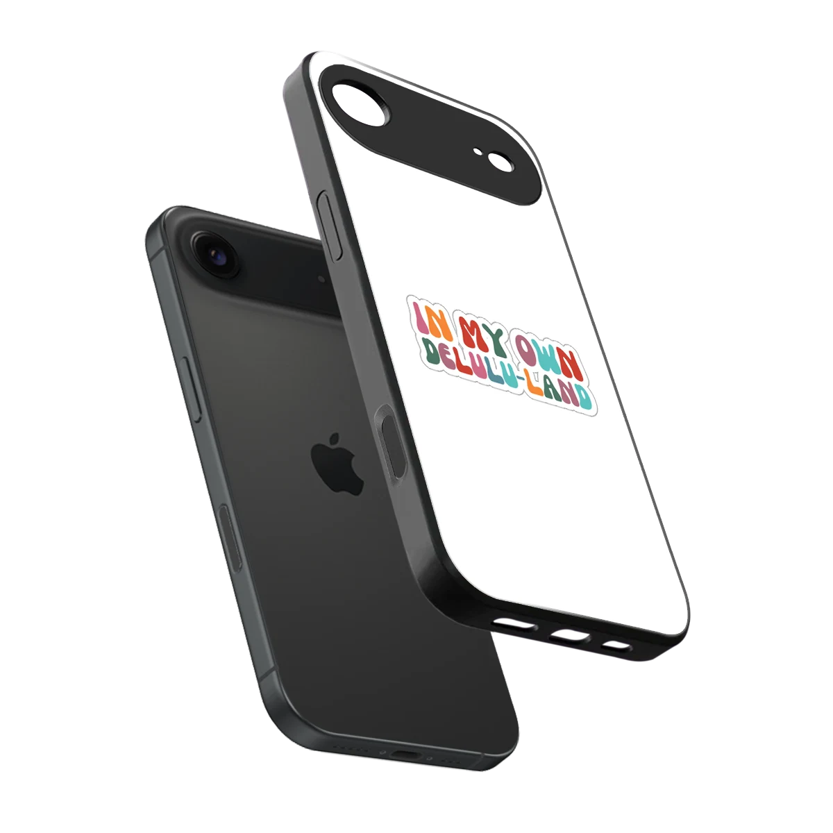 Delulu Land sleek iphone air cover with tempered glass back and TPU edges