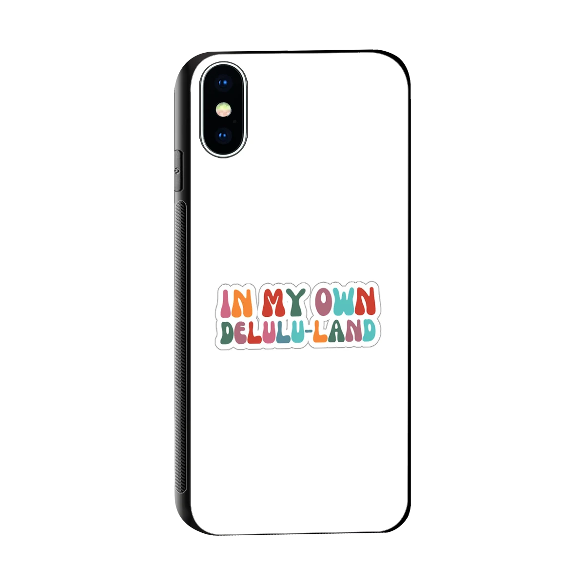 Delulu Land sleek iphone x cover with tempered glass back and TPU edges