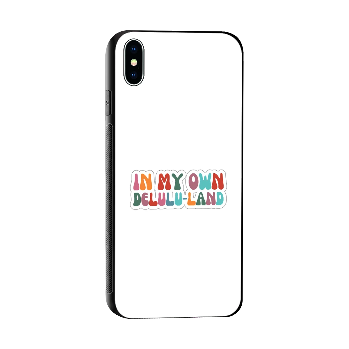 Delulu Land sleek iphone xs max cover with tempered glass back and TPU edges