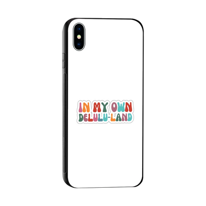 Delulu Land sleek iphone xs max cover with tempered glass back and TPU edges