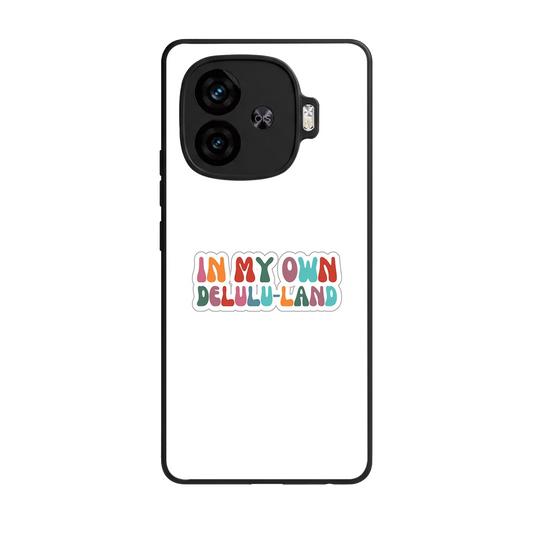 Delulu Land back phone cover | glass case for iqoo neo 10r 5g