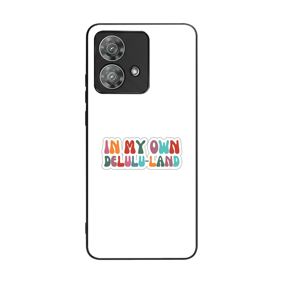 Delulu Land back phone cover | glass case for motorola edge 40 neo 5g