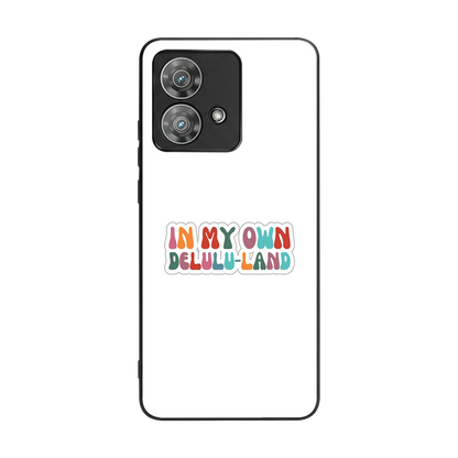 Delulu Land back phone cover | glass case for motorola edge 40 neo 5g