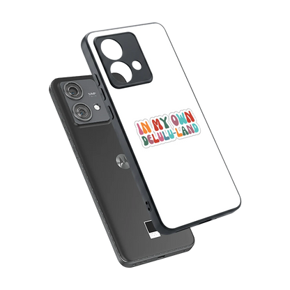 Delulu Land sleek motorola edge 40 neo 5g cover with tempered glass back and TPU edges