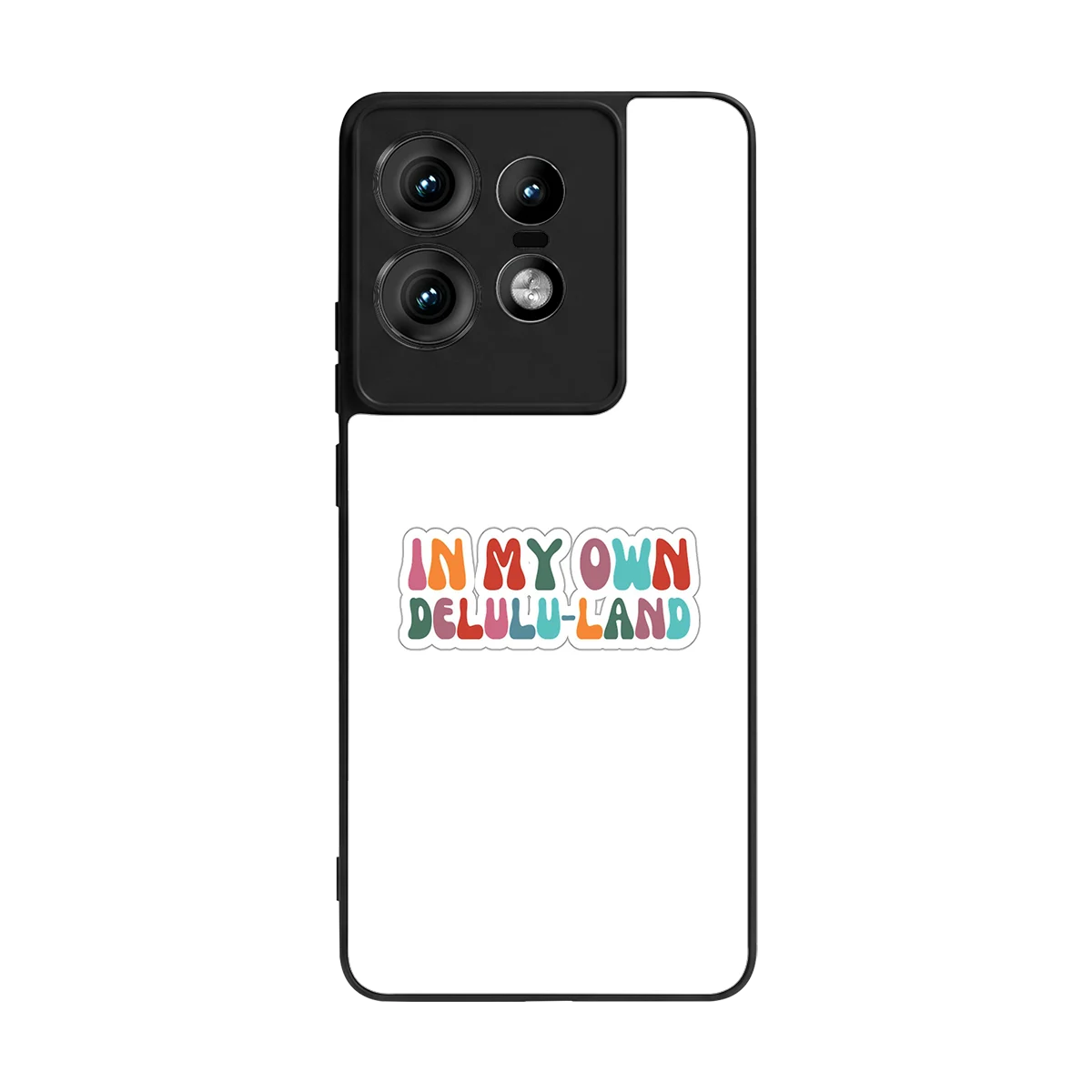 Delulu Land back phone cover | glass case for motorola edge 50 pro