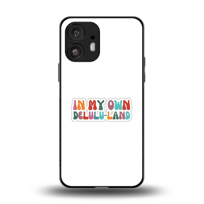 Delulu Land back phone cover | glass case for nothing phone 2