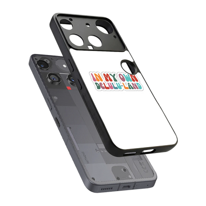 Delulu Land sleek nothing phone 3 cover with tempered glass back and TPU edges