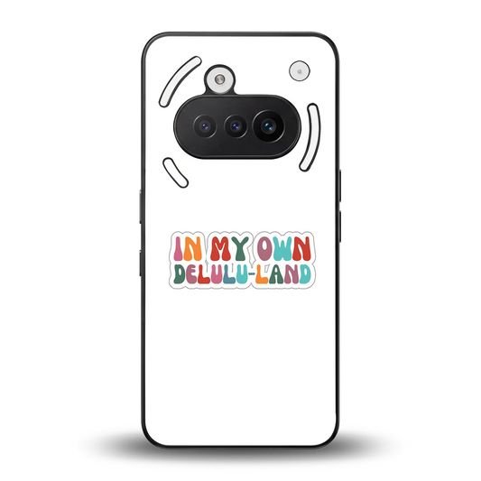 Delulu Land back phone cover | glass case for nothing phone 3a