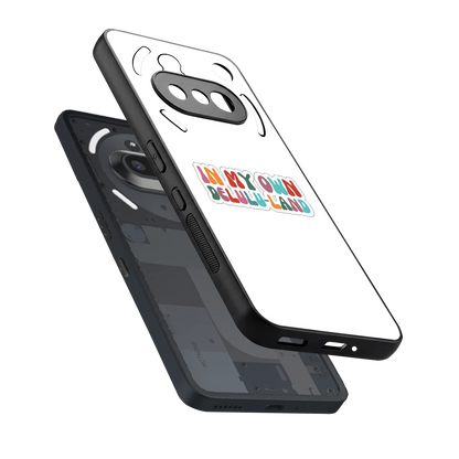 Delulu Land sleek nothing phone 3a cover with tempered glass back and TPU edges