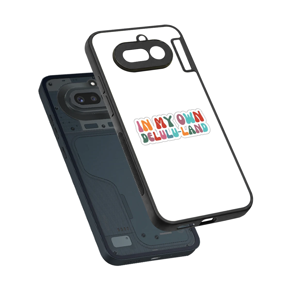 Delulu Land sleek nothing phone 4a cover with tempered glass back and TPU edges