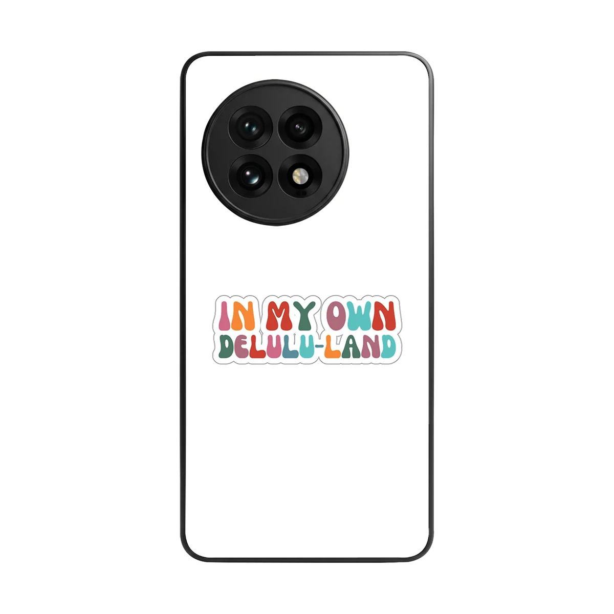 Delulu Land back phone cover | glass case for oneplus 13r