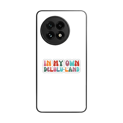 Delulu Land back phone cover | glass case for oneplus 13r