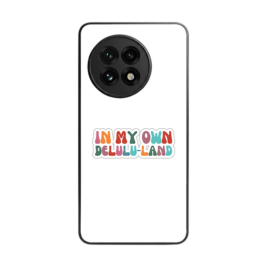 Delulu Land back phone cover | glass case for oneplus 13r