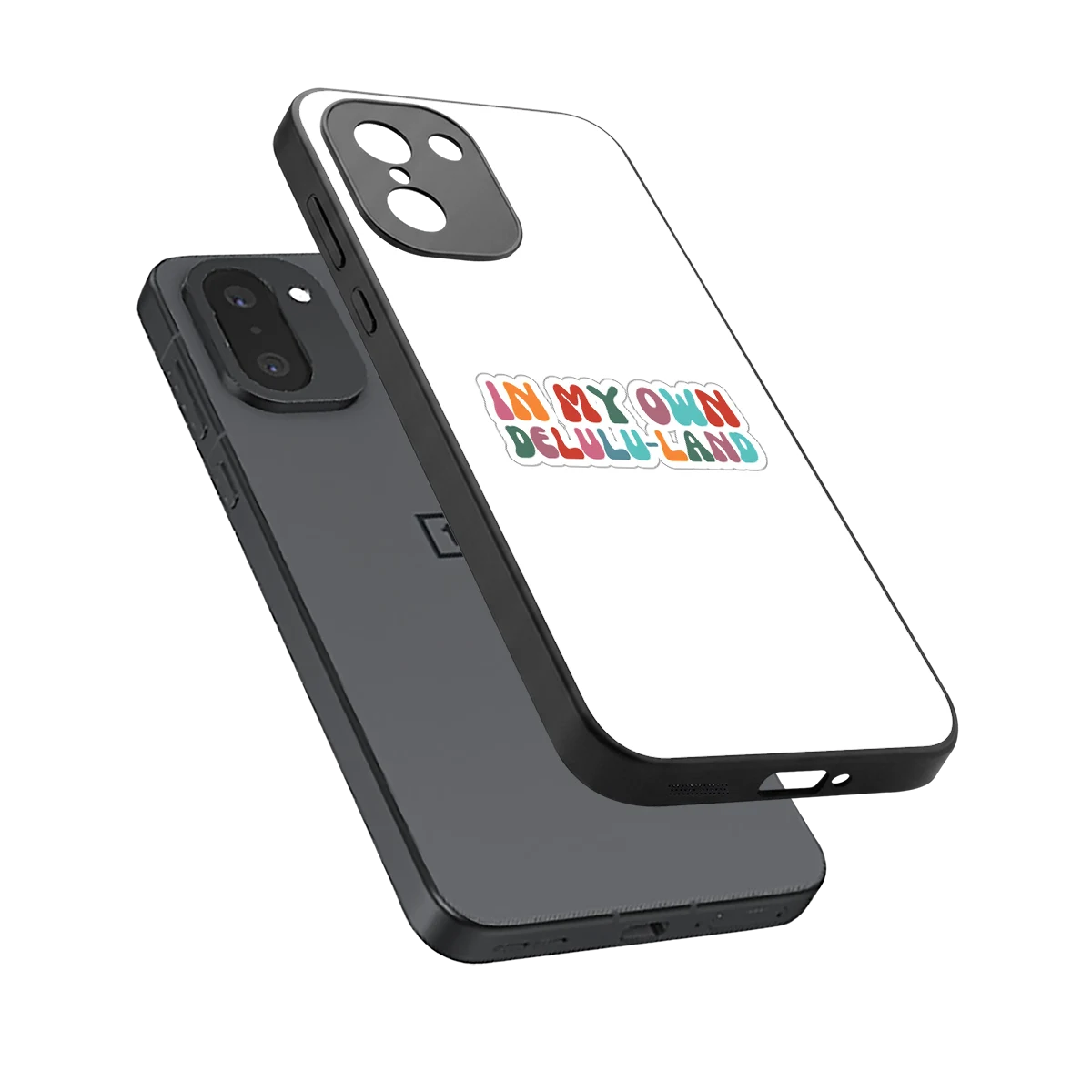 Delulu Land sleek oneplus 15r cover with tempered glass back and TPU edges