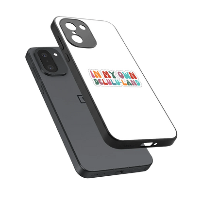 Delulu Land sleek oneplus 15r cover with tempered glass back and TPU edges