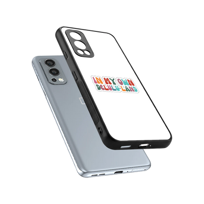 Delulu Land sleek oneplus nord 2 cover with tempered glass back and TPU edges