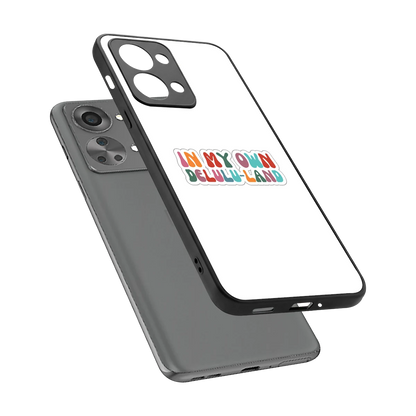 Delulu Land sleek oneplus nord 2t cover with tempered glass back and TPU edges