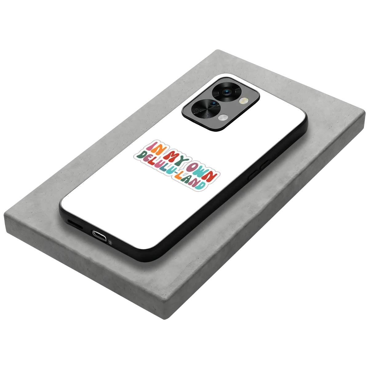 Delulu Land stylish phone case for oneplus nord 2t | glossy glass and slim fit