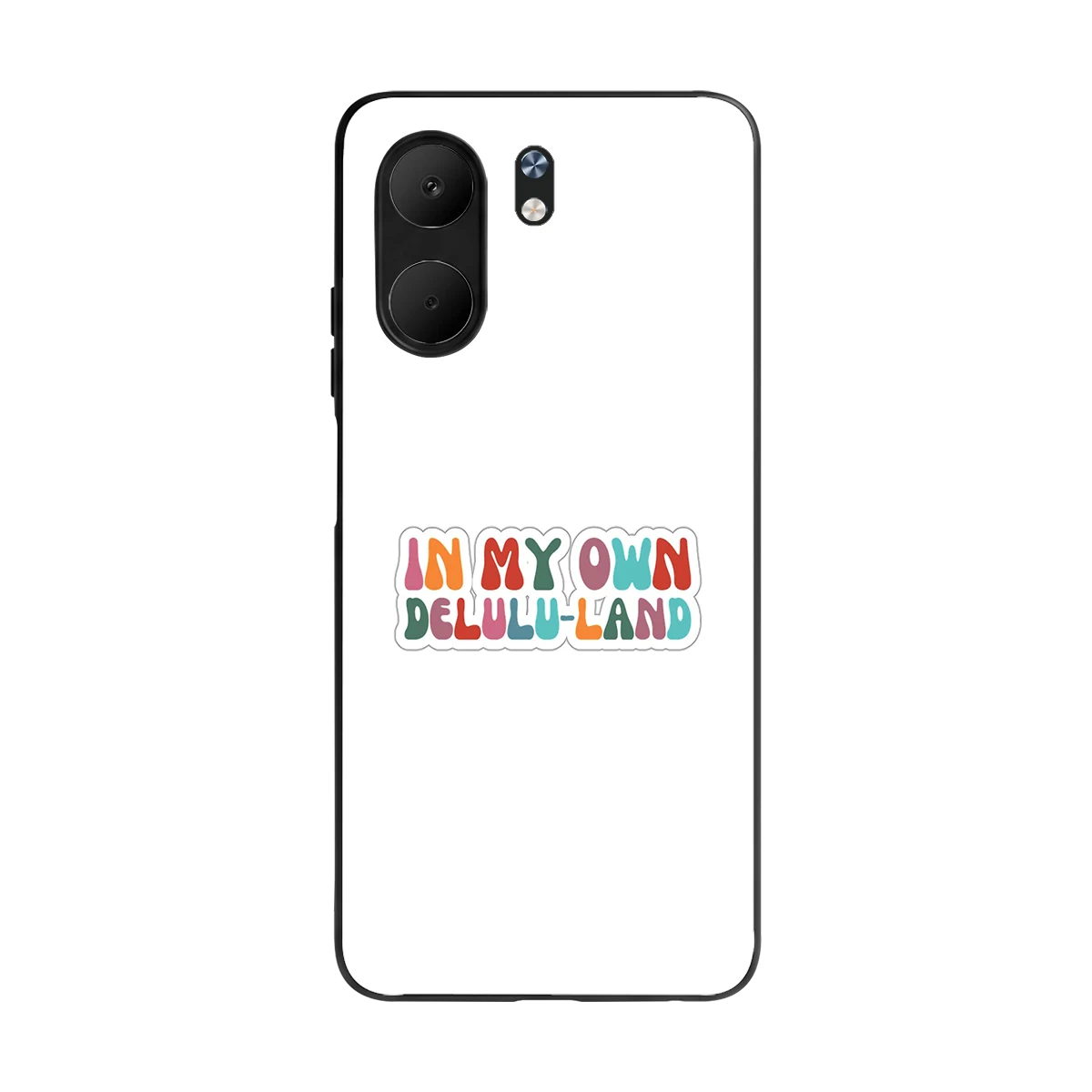 Delulu Land back phone cover | glass case for oppo a5x 5g