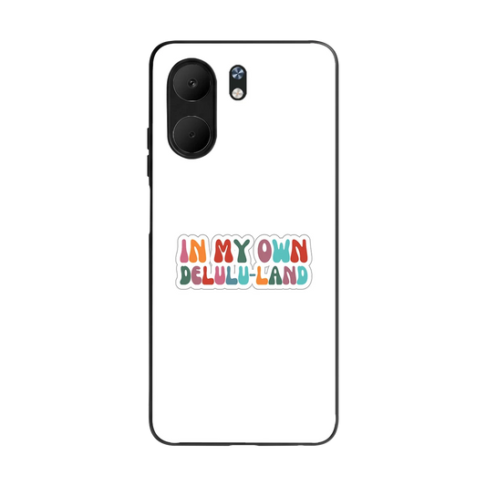 Delulu Land back phone cover | glass case for oppo a5x 5g