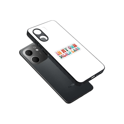 Delulu Land sleek oppo a5x 5g cover with tempered glass back and TPU edges