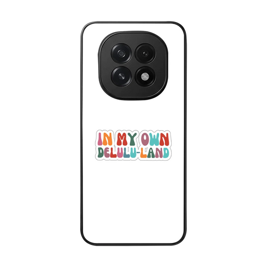 Delulu Land back phone cover | glass case for oppo f29 5g