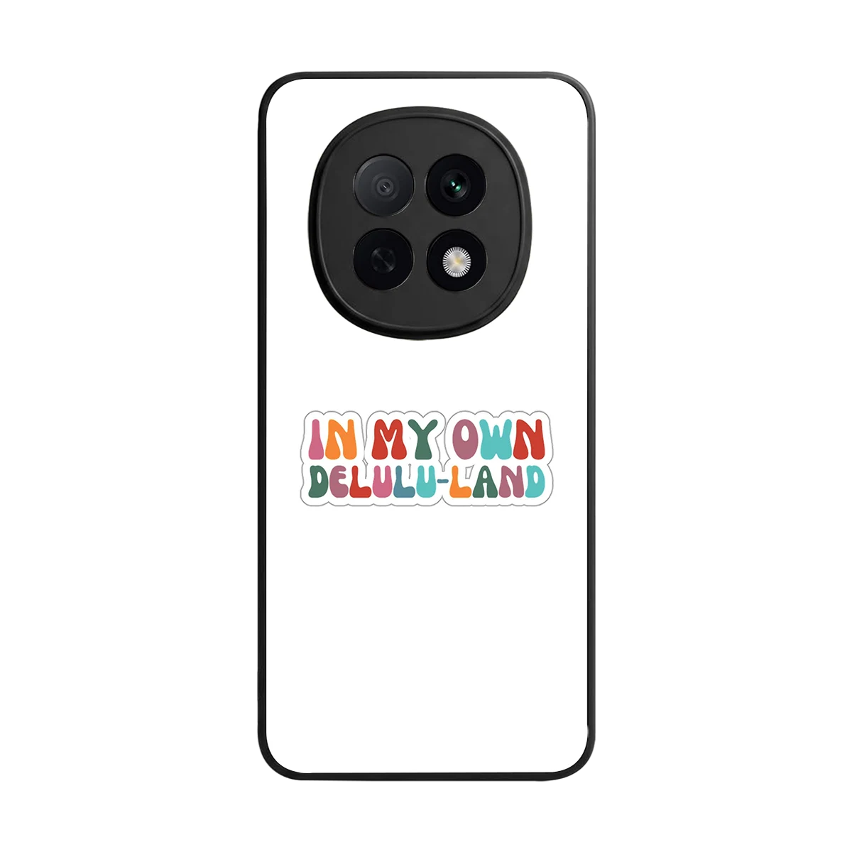 Delulu Land back phone cover | glass case for oppo f29 pro 5g